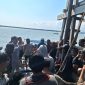 AMANKAN : Stasiun Bakamla Babel dan unsur kapal patroli KN. Belut Laut-406 mengamankan penambangan pasir timah ilegal di kawasan Izin Usaha Pertambangan (IUP) PT Timah, Tempilang, Kabupaten Bangka Barat Kamis lalu.