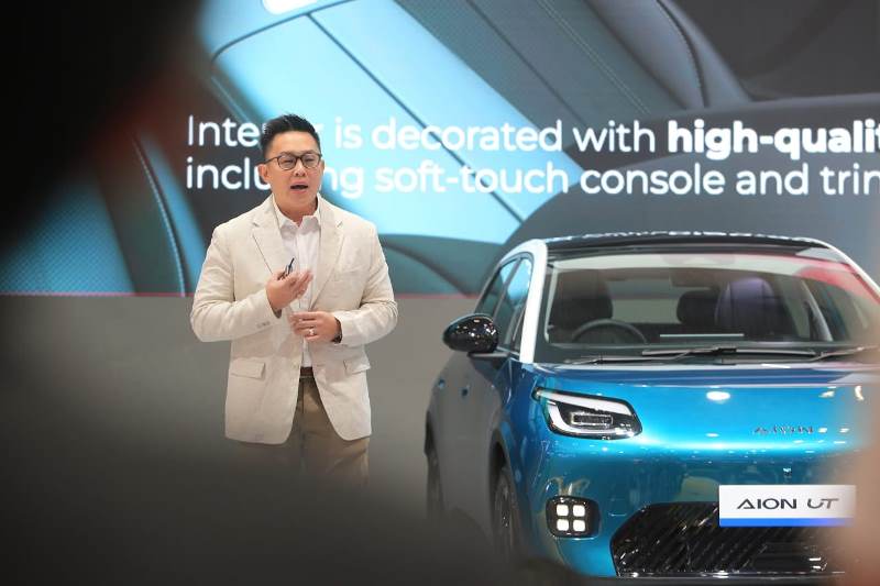 AIONT UT : CEO GAC Indonesia, Andry Ciu resmi perkenalkan mobil listrik AION UT di GIIAS 2025. PJ/Dok
