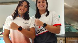 Brand Ambassador Suunto Prada dan Adellia saat Grand Opening Suunto di Paskal 23 Bandung. PJ/Mal