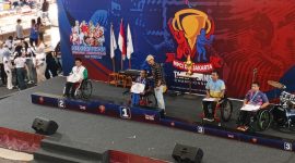 NPCI berhasil menyabet medali emas melalui atletnya Pambudi di Table Tenis Championship 2025. PJ/Joel