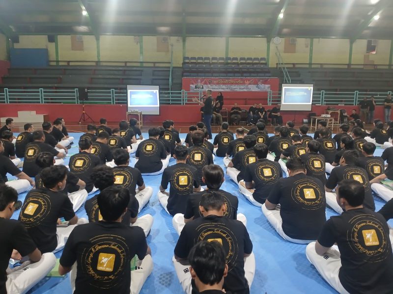 Peserta Diklat Pelatih Taekwondo Jabar saat mengikuti pendidikan dan latihan. PJ/Joel