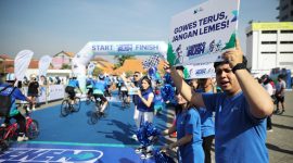 Ratusan peserta XL Weekend Rush Semarang tampak semangat mengikuti fun bike 20km yang digelar XLSMART Minggu 14 September 2025. PJ/Dok