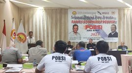 POBSI Jabar menggelar Rakor terkait Mutasi Atlet. PJ/Joel