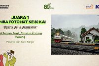 Daop 2 Bandung Umumkan Pemenang Lomba Foto HUT KAI 80. PJ/Dok