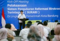 Sekda Kota Bandung saat Kick Off Meeting  di Hotel Horison Bandung, Rabu 10 September 2025. PJ/Dok