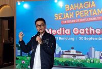 Regional Head Astra Daihatsu Jabar Arief Budianto,saat menjelaskan kondisi industri otomotif saat media gathering 2025. PJ/Mal