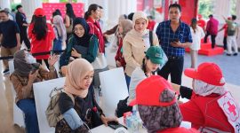 Pasukan bodrex Merah Putih Beraksi  memberikan layanan pemeriksaan kesehatan dan pengobatan gratis bagi puluhan ribu peserta di 12 titik, Sumatera dan Pulau Jawa. PJ/ISTIMEWA