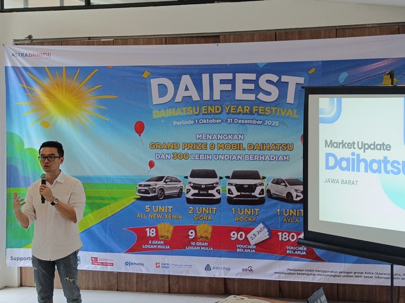 aihatsu kembali menghadirkan program spesial bertajuk DAIFEST (Daihatsu End Year Festival) 2025 yang berlangsung mulai 1 Oktober hingga 31 Desember 2025. PJ/Mal