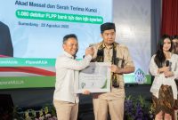 bank bjb bersama bjb syariah menggelar Akad Massal dan Serah Terima Kunci bagi 1.080 debitur KPR Sejahtera FLPP.