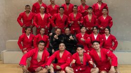 Para atlet Sambo Jabar yang turun di Kejuaraan Dunia World Youth & Junior Sambo