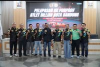 Pelepasan atlet Biliar Kota Bandung. 