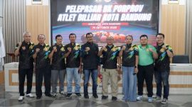 Pelepasan atlet Biliar Kota Bandung. 