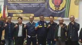 Koni Kota Bandung menggelar Workshop Bertema Penguatan Kelembagaan Organisasi Dalam Mendukung Terwujudnya Prestasi Bandung Utama pada Porprov 2026. PJ/Joel