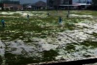 Beberapa lapangan tergenang air dan harus mengalami perubahan jadwal.