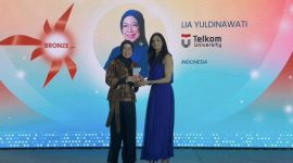 Lia Yuldinawati, dosen Tel-U berhasil menyabet penghargaan Bronze Award pada ajang Empowered Women Awards 2025. PJ/Dok