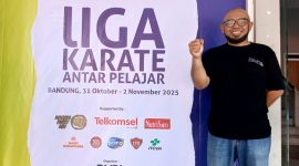 Ketua Panitia pelaksana Liga Karate Antar Pelajar Seri III 2025 Dadang Ginanjar. PJ/Joel