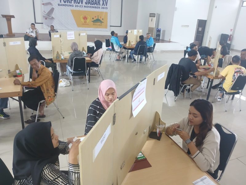 Suasana pertandingan di BK Porprov cabor Bridge berlangsung lancar dan sederhana. PJ/Dok