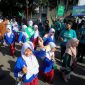 Ratusan santri menyemarakkan Parade Jam’iyyah Persis di Bojongloa Kaler Bandung. PJ/Dok