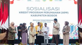 Meneteri Maruar Sirait saat sosialisasi KPP di Bogor bersama bank bjb. PJ/Dok
