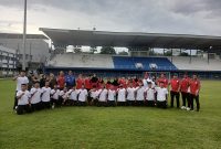 Kontingen Tim Nasional (Timnas) A  Indonesia menghadapi South  East Asia Football Competition 2025, Jumat 7 November 2025 di sekretariat Special Olympics Indonesia (SOIna) Kota Bandung, Sidolig, PJ/Joel