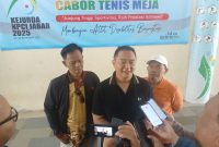 Dicky Waluya saat memberikan keterangan kepada wartawan terkait Kejurda yang digagas NPCI Jabar. PJ/Joel