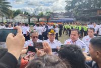 Direktur Operasi PT KAI Awan Hermawan saat memberikan penjelasan terkait angkutan NATARU 2026. PJ/Mal