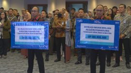 Insan BRILian Region 9 Bandung menyalurkan bantuan bencana Sumatera Rp155.000.000, disalurkan melalui posko tanggap darurat BRI. PJ/Dok