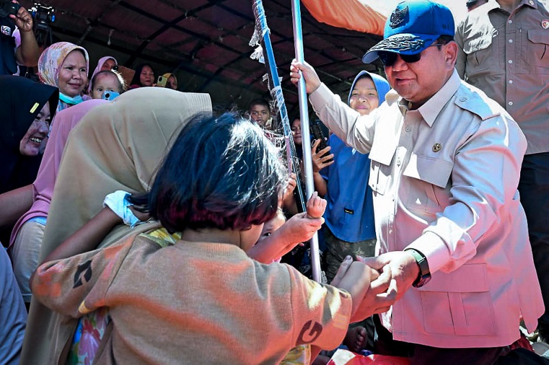 Presiden Prabowo mengunjjungi Korban Banjir Aceh. PJ/Dok