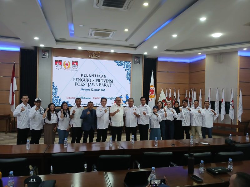 Dr. Uung Tanuwidjaja SE, MM, dilantik menjadi Ketua Umum Pengprov FOKSI Jawa Barat periode 2025 hingga 2029. PJ/Joel