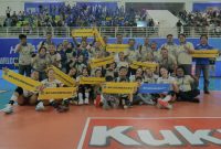 bjb Tandamata unggul 3-0 melawan Medan Falcon. PJ/Dok