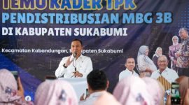 Menteri Wihaji saat temu Kder RPK dan Pendistribusian MBG 3B di Sukabumi. PJ/Dok
