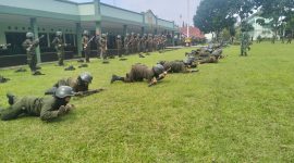 Ratusan mahasiswa Jabar mengikuti pendidikan dasar bela negara yang tergabung di Korps Mahawarman. PJ/Dok