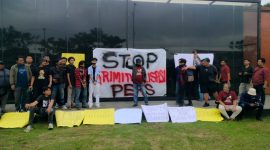 Peringatan Hari Pers Nasional (HPN) 2026, diwarnai aksi unjuk rasa oleh Aliansi Wartawan Banten. PJ/Dok