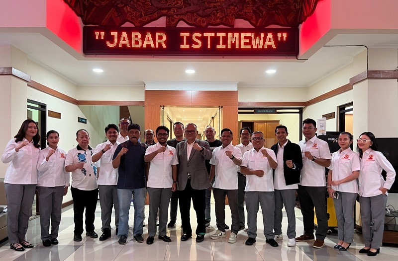 KONI Sulteng mengunjungi KONI Jabar terkait pembinaat prestasi olahraga. PJ/Joel