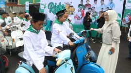Ratusan yatim diajak shopping gratis belanja lebaran di event Ride of Happines. PJ/Dok