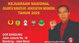 Ketua Panitia Pelaksana Kejurnas GOJURYU Karate do Indonesia Iman Saeful Machmud.