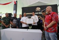 Asep Robin saat menghadiri Peresmian Monumen Cagar Budaya Cikadut oleh Wali Kota Bandung. Robby - Humaspro DPRD Kota Bandung