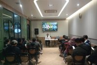 Dihadapan puluhan awak media, Epriyanto menyebut Musda pada 14 Februari lalu sah dan memenuhi aturan bahkan dihadiri perwakilan KONI Jabar dan DPP PERBASI. PJ/Joel