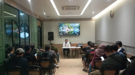 Dihadapan puluhan awak media, Epriyanto menyebut Musda pada 14 Februari lalu sah dan memenuhi aturan bahkan dihadiri perwakilan KONI Jabar dan DPP PERBASI. PJ/Joel