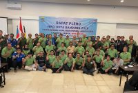 Pengurus NPCI Kota Bandung berpose bersama usai rapat pleno. PJ/Joel
