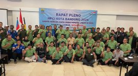Pengurus NPCI Kota Bandung berpose bersama usai rapat pleno. PJ/Joel