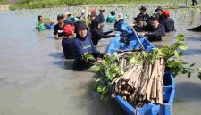 Telkomsel Ajak Masyarakat Rayakan Hari Bumi 2026_1A-1D: Telkomsel kembali menggelar inisiatif pelestarian lingkungan pada peringatan Hari Bumi, 22 April 2026 bertajuk Telkomsel Jaga Bumi Movement di berbagai wilayah Indonesia. Inisiatif ini dilakukan untuk menekan jejak emisi karbon secara kolektif dan membuka ruang aksi langsung bagi masyarakat, dengan menggelar kompetisi inovasi hijau bagi generasi muda, hingga memfasilitasi ratusan juta pelanggan untuk mendonasikan pohon lewat penukaran Telkomsel Poin. PJ/Dok