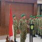 Mayjen TNI Kosasih menyambut kepulangan Satgas Yonif 301/Prabu Kian Santang dalam suatu upacara di Bandung, Sabtu 9 Mei 2026. PJ/Dok