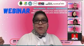 Kepala DP3AKB Jabar Siska Gerfianti mengatakan pentingnya menjaga kesehatan reproduksi saat webinar bertajuk Ngobrol Sehat Reproduksi. PJ/Dok