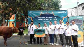 Telkomsel berqurban 590 hewan, terdiri dari 109 sapi dan 481 kambing/domba, menjangkau sekitar ±40.000 masyarakat di berbagai wilayah Indonesia. PJ/Dok