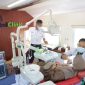 Tampak salah seorang warga sedang melakukan pemeriksaan kesehatan gratis di Rail Clinic. PJ/Dok