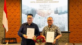 Omega Hotel Management mengakuisisi The Bountie Hotel Sukabumi, melalui penandatanganan Letter of Intent (LOI) sehingga menjadi bagian dari Circle Collection’s by Omega Hotel Management. PJ/Dok