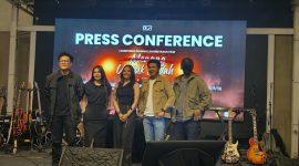 Para pengisi OST di Film Menang Untuk Kalah saat Lounching di Bandung, Sabtu (29/9). PJ/Mal