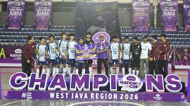 SMAN 21 Bandung keluar sebagai Juara Final Regional AXIS Nation Cup 2026 West Java. PJ/Dok