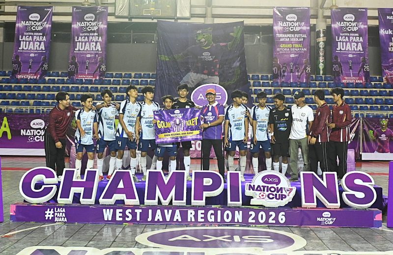 SMAN 21 Bandung keluar sebagai Juara Final Regional AXIS Nation Cup 2026 West Java. PJ/Dok